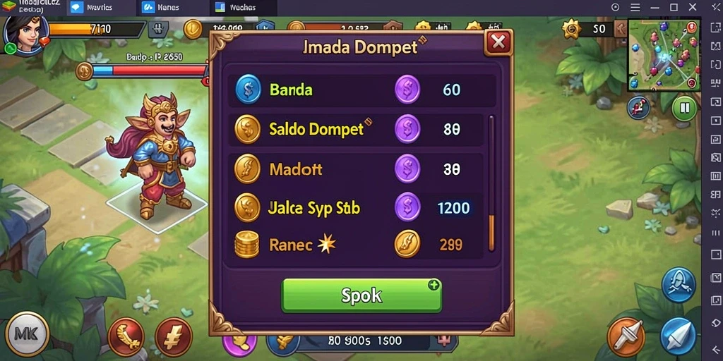 Tampilan menu utama yang intuitif dan menarik.