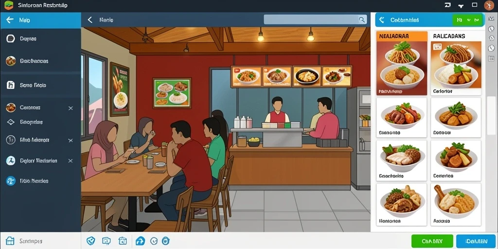 Tampilan antarmuka permainan yang menarik.